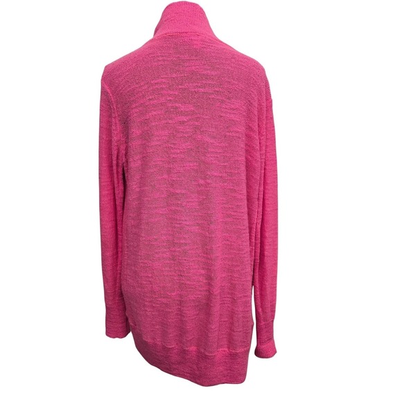 Lilly Pulitzer Pink Open Front Cardigan Large Preppy Coastal Chic Resort Wear - Picture 9 of 9